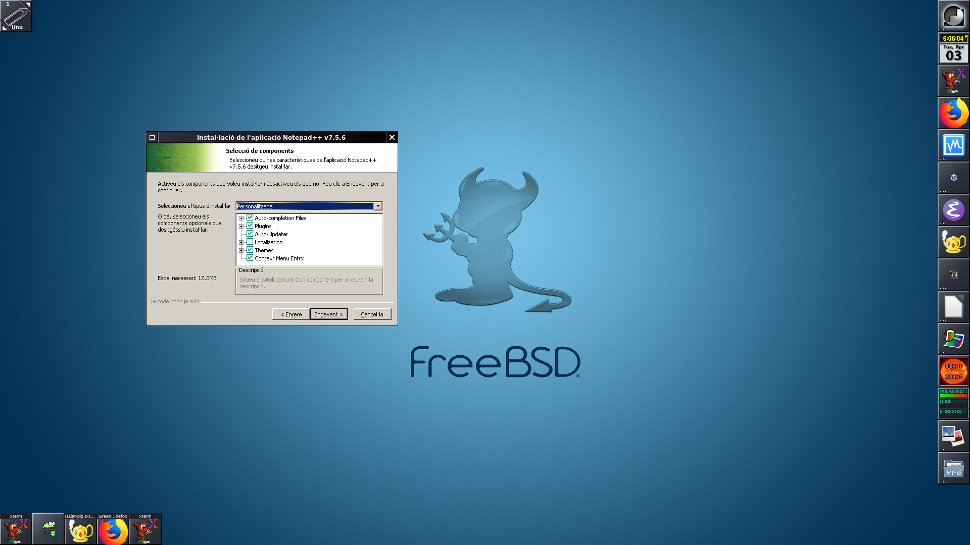 FreeBSD Wine Notepad++