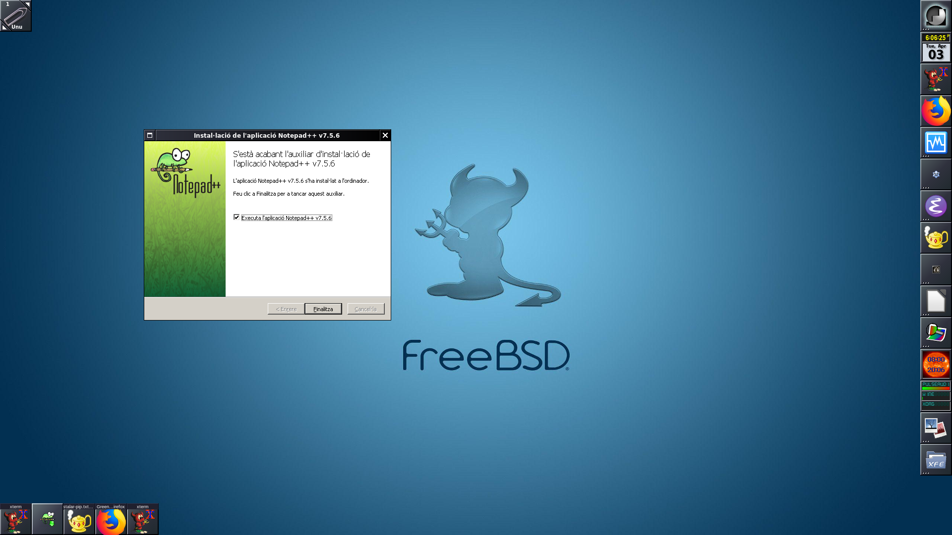FreeBSD Wine Notepad++