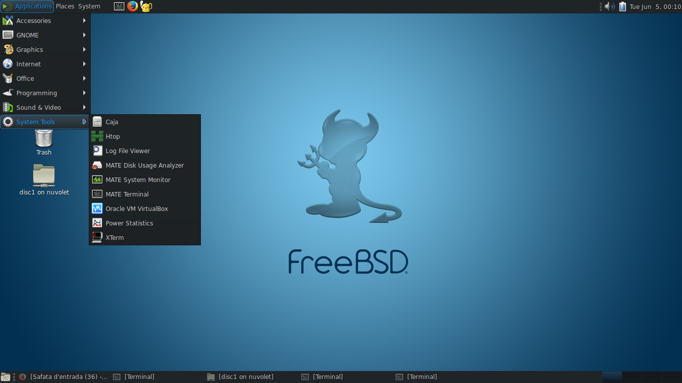 Instal·lació de FreeBSD 11.1 amb Mate Desktop al Lenovo Thinkpad x250