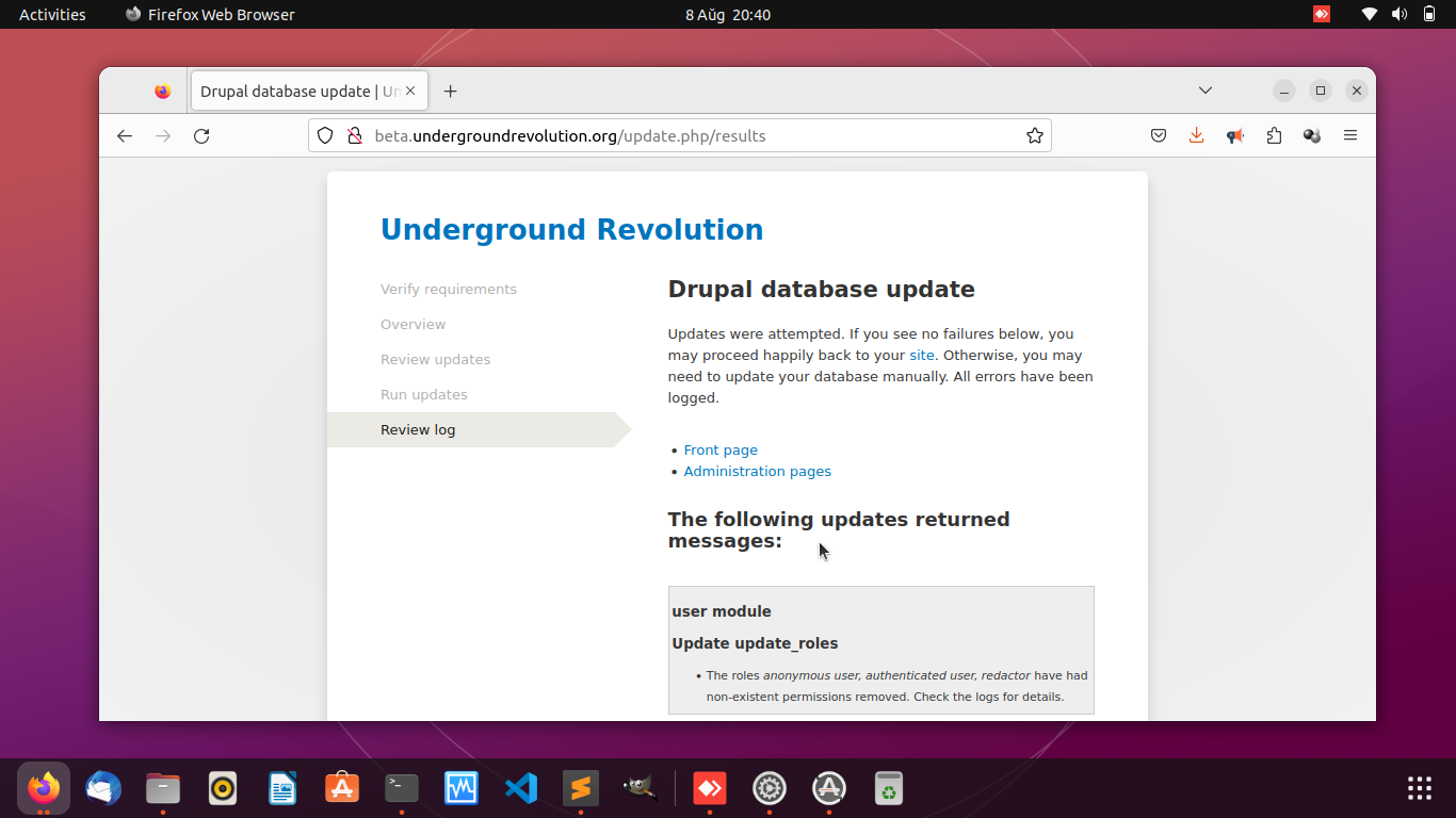 Actualització web Underground Revolution a Drupal 10