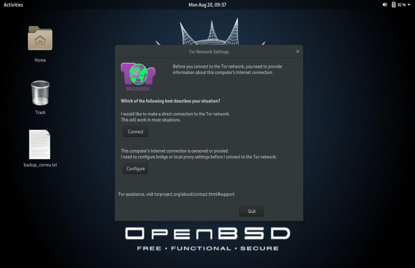 Navegant des de la xarxa Tor a OpenBSD