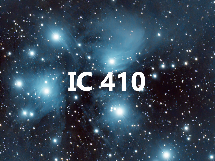 Capturant amb paleta bicolor IC 410, la nebulosa dels capgrossos