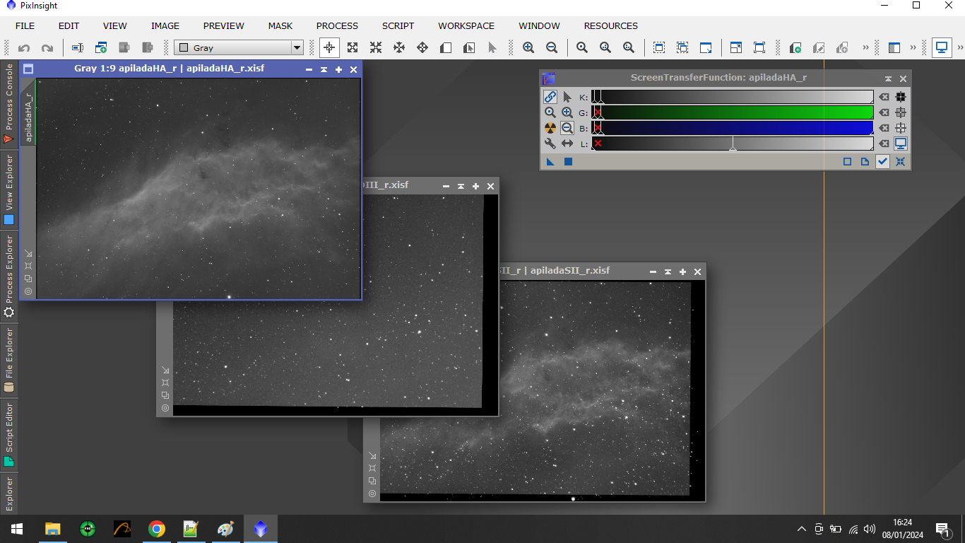 Processament de NGC 1499 amb PixInsight
