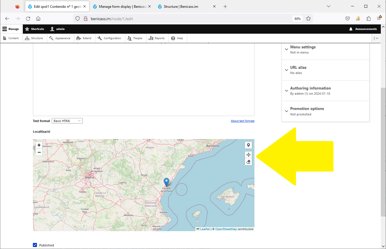 geolocalitzant nodes a Drupal 10