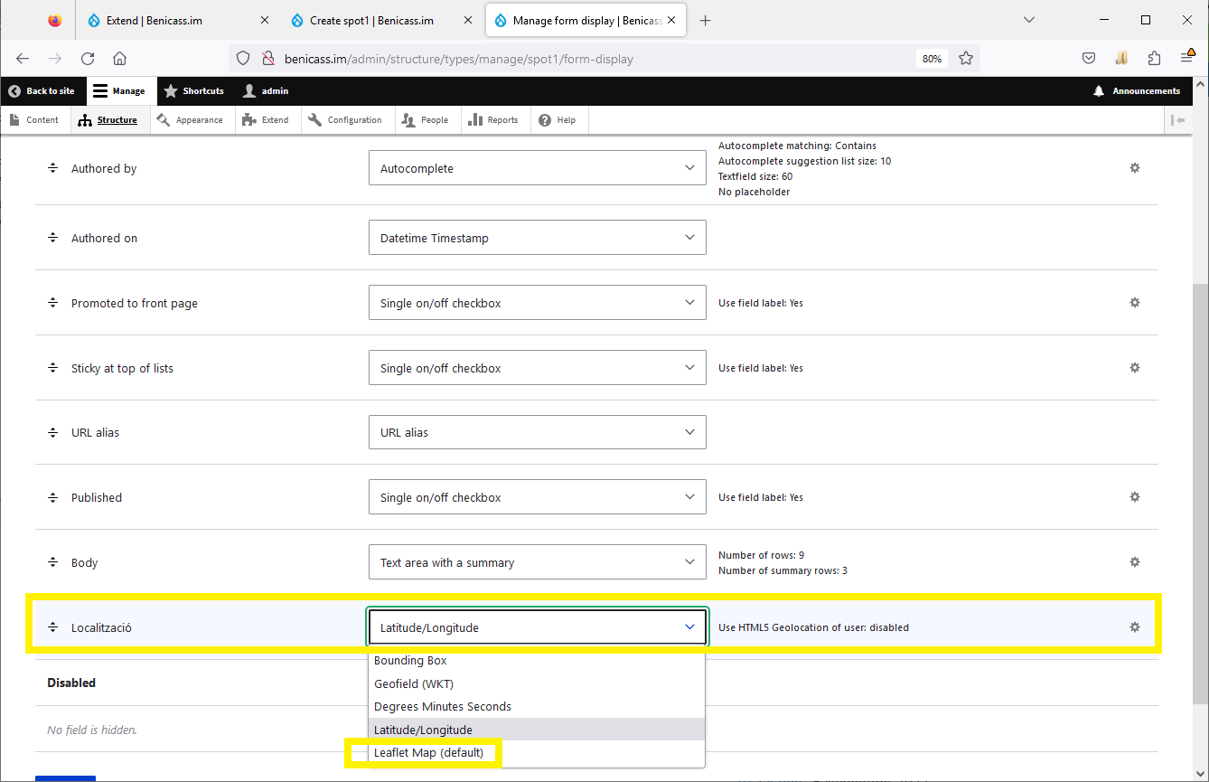 geolocalitzant nodes a Drupal 10