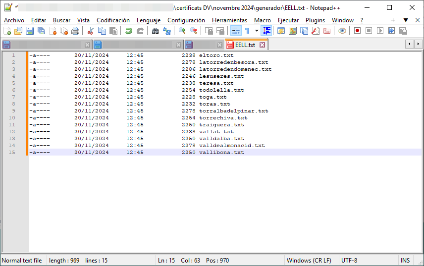 Script que genera certificats pfx al vol