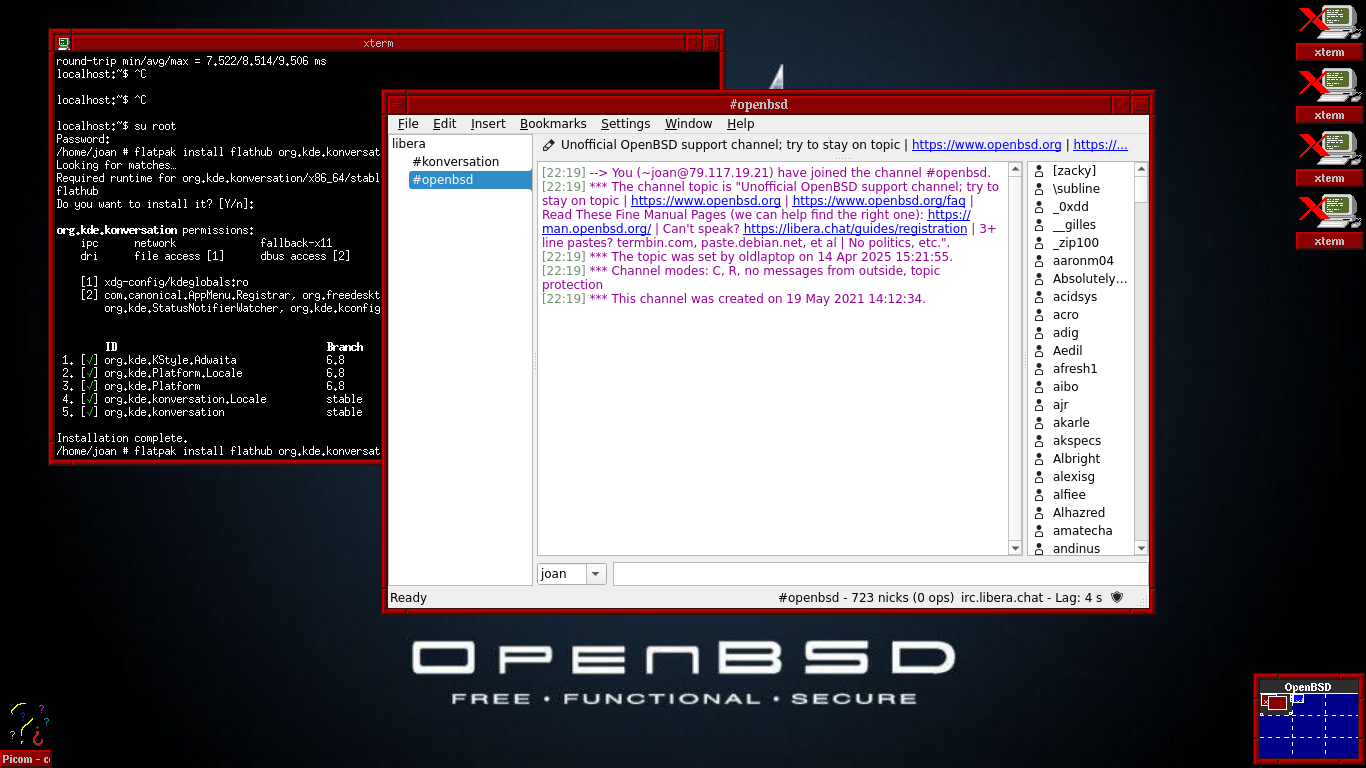 konversation des de Alpine Linux en VMM OpenBSD