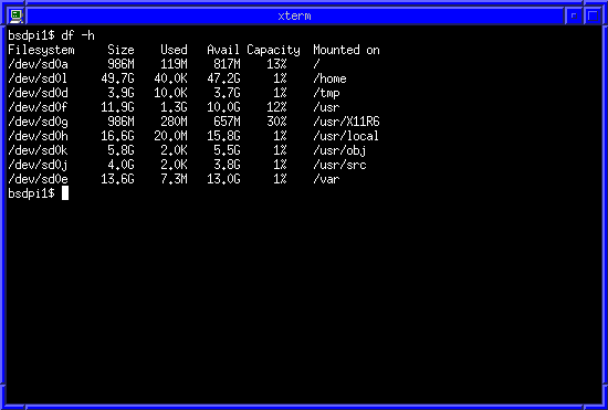 df a OpenBSD 7.7 en una Raspberry Pi 4