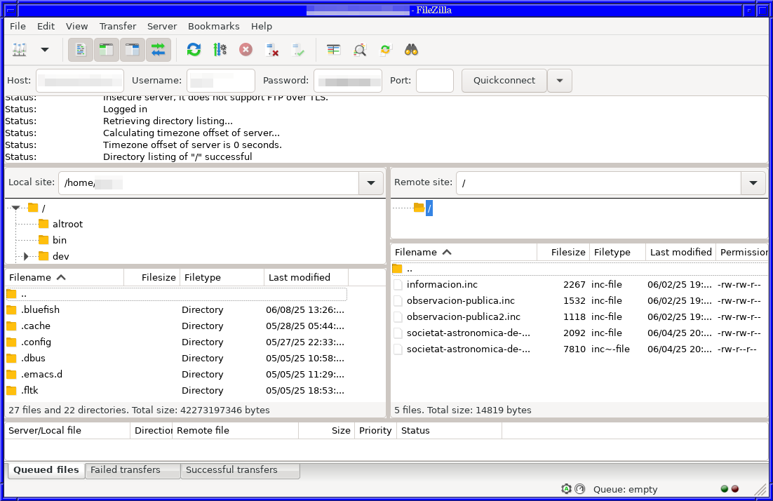 FTP segur amb chroot des de vsftpd