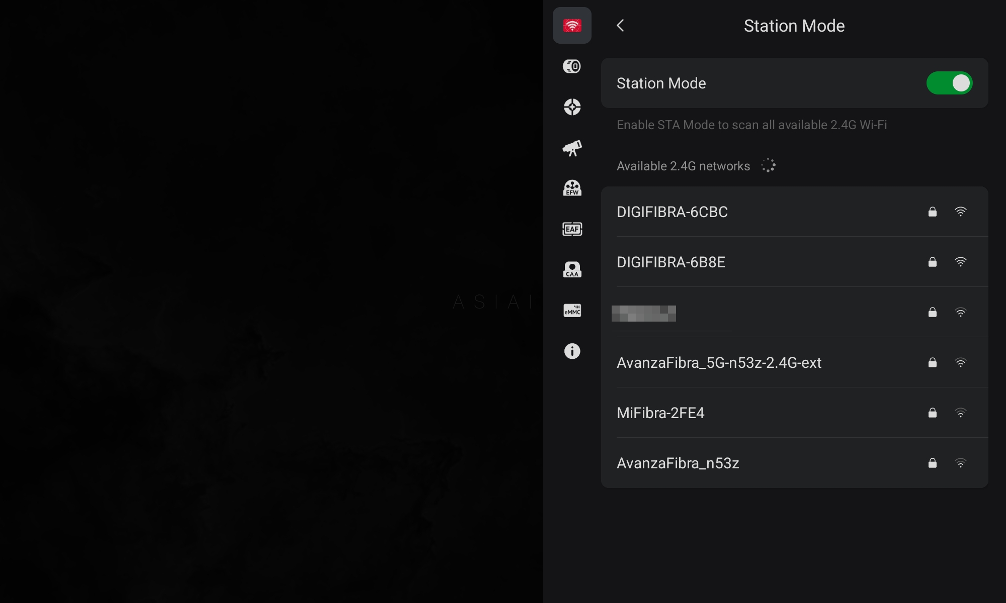 Mode estació de la Wifi