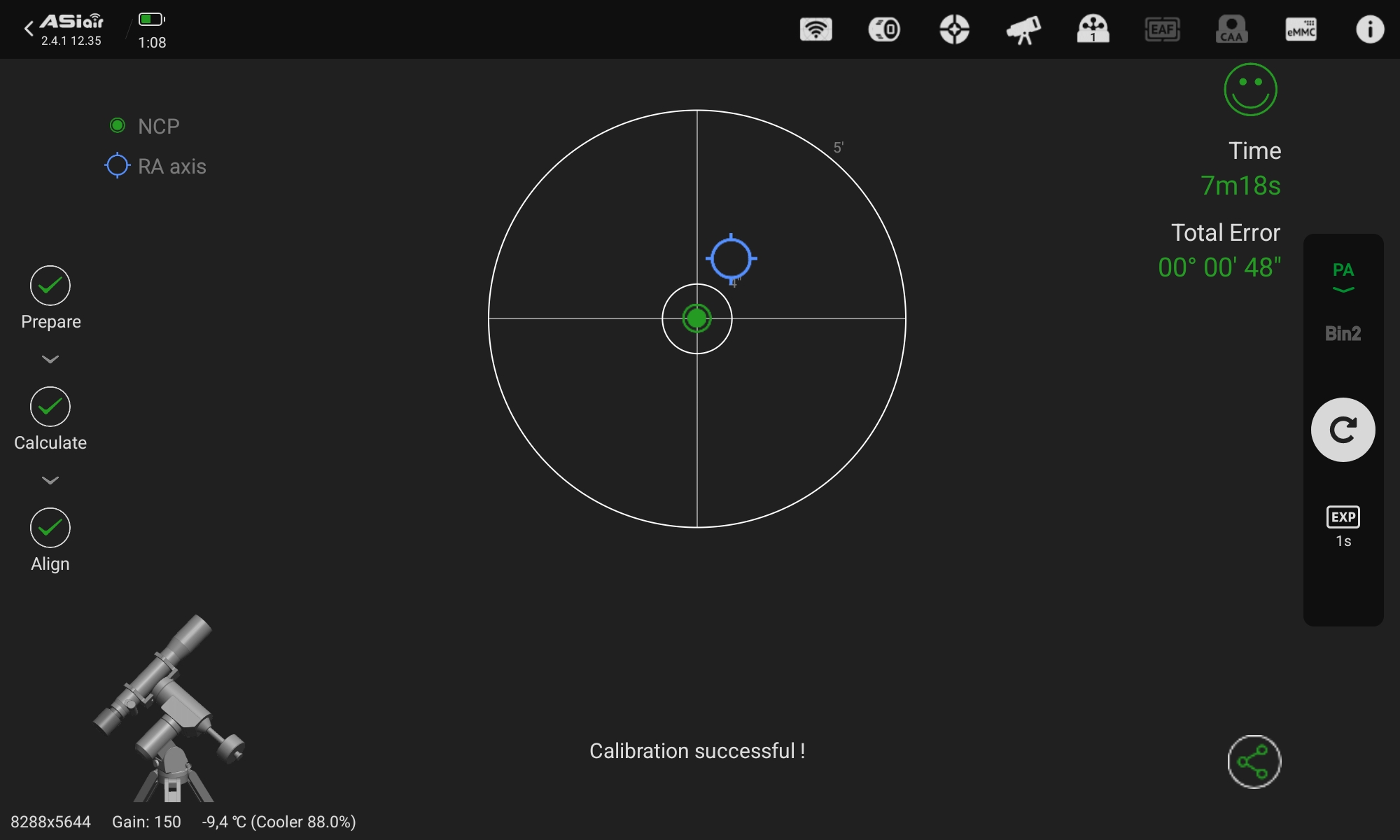 alineació del telescopi a la polar