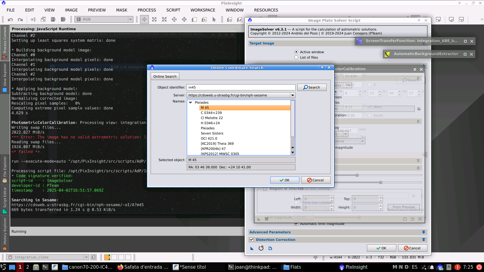 M45 amb un filtre Optolong L-Enhance