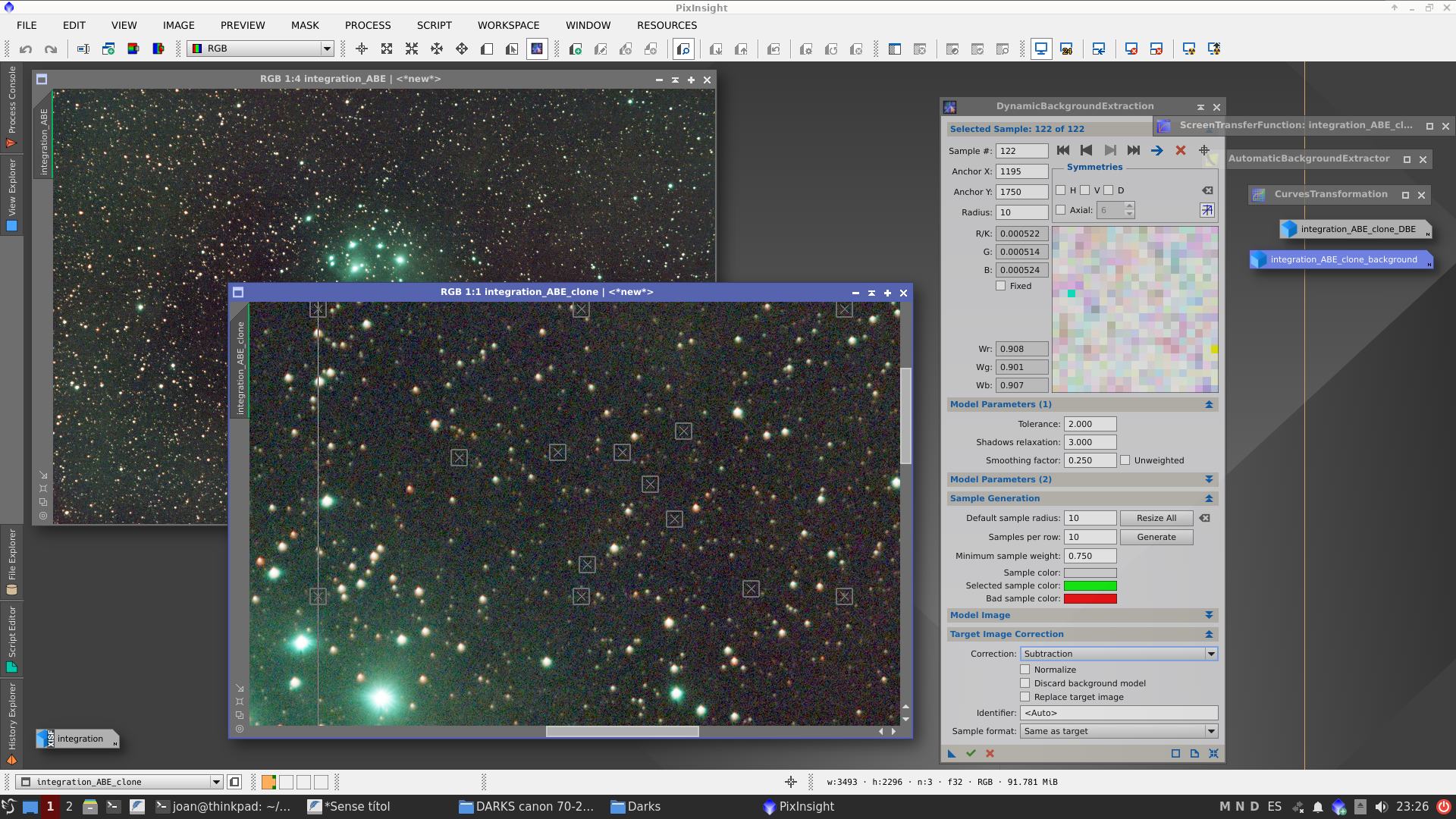 M45 amb un filtre molt restrictiu de 3nm