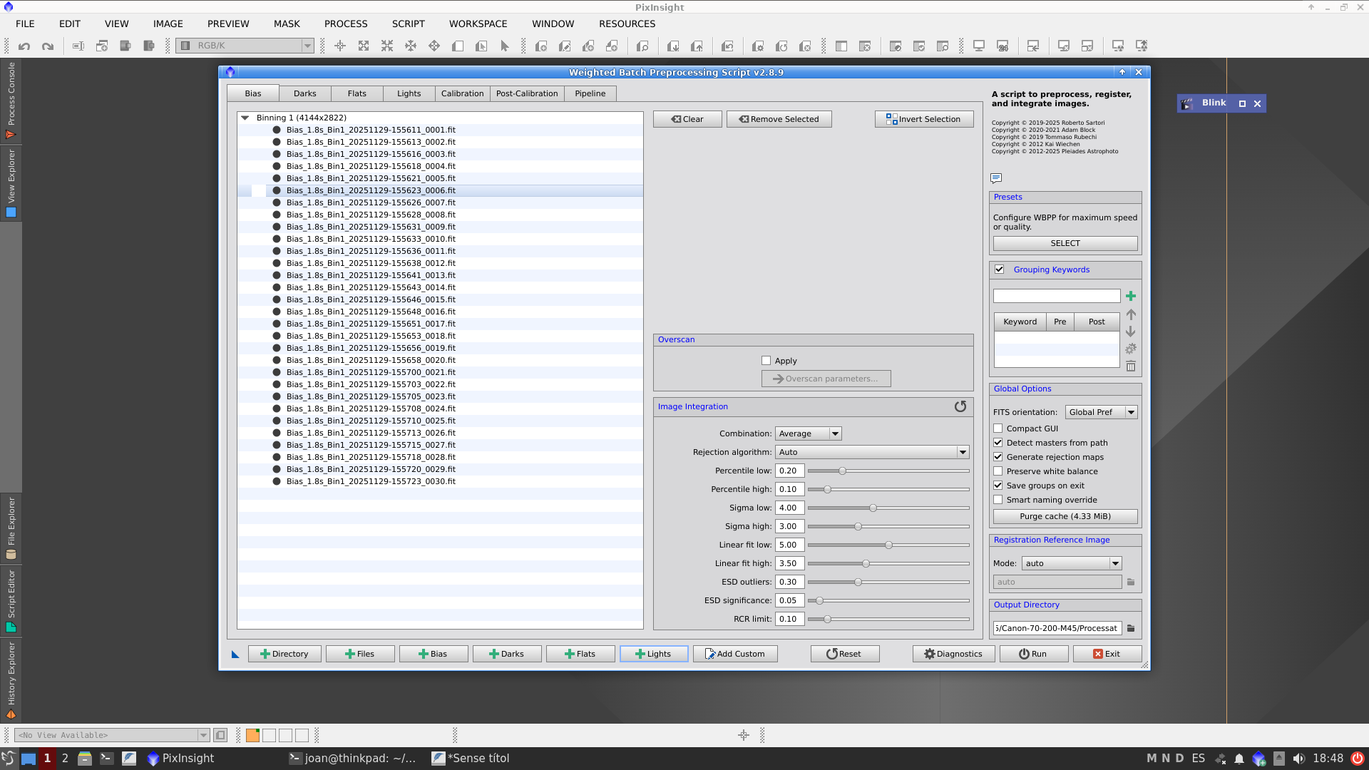 M45 amb un filtre molt restrictiu de 3nm