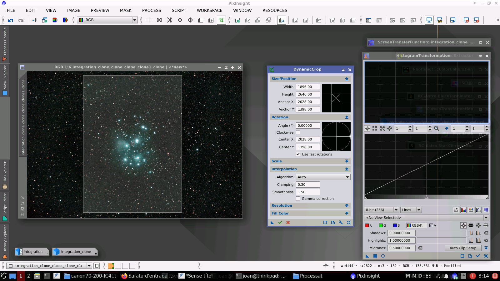 M45 amb un filtre Optolong L-Enhance