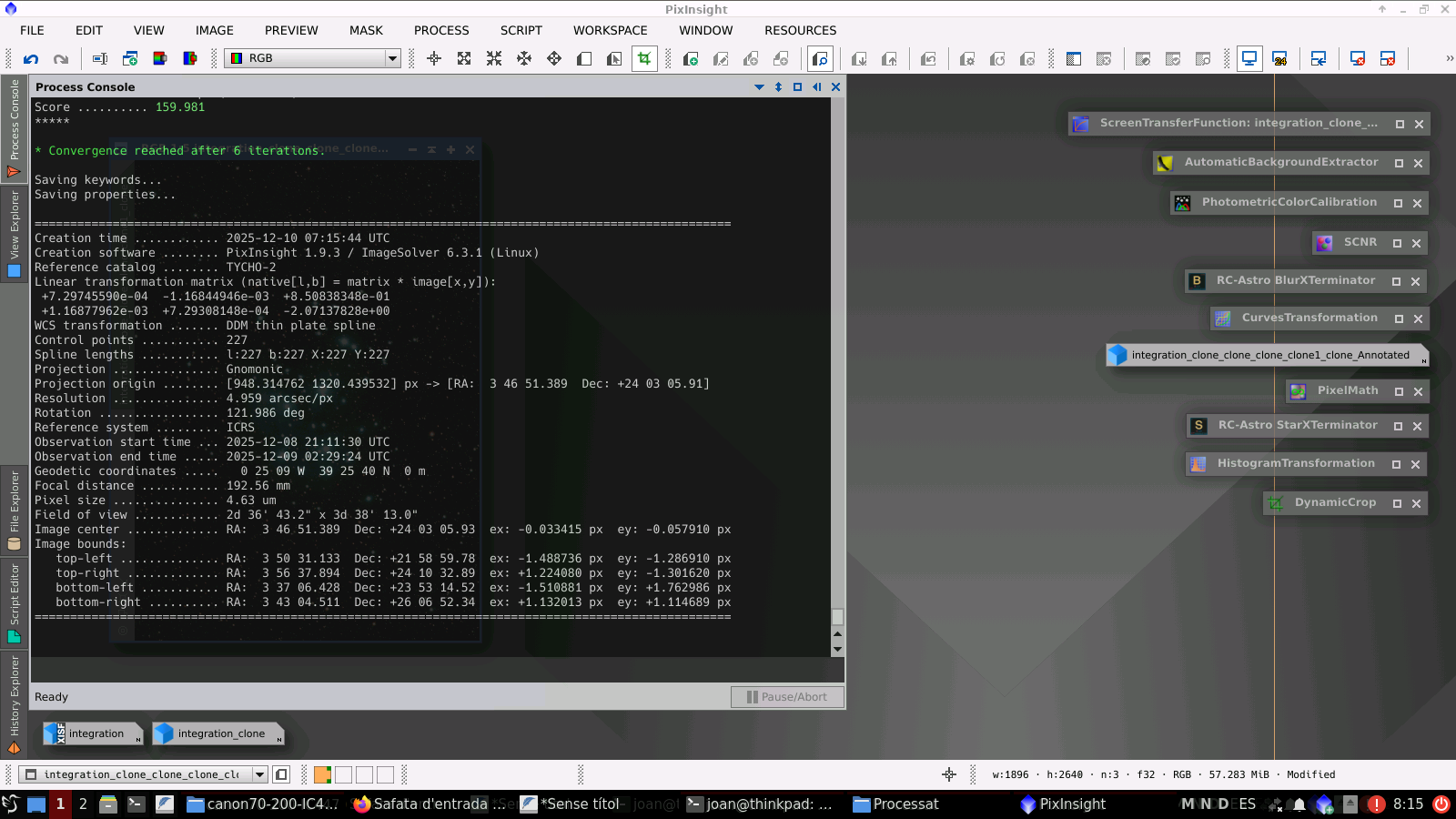 M45 amb un filtre Optolong L-Enhance