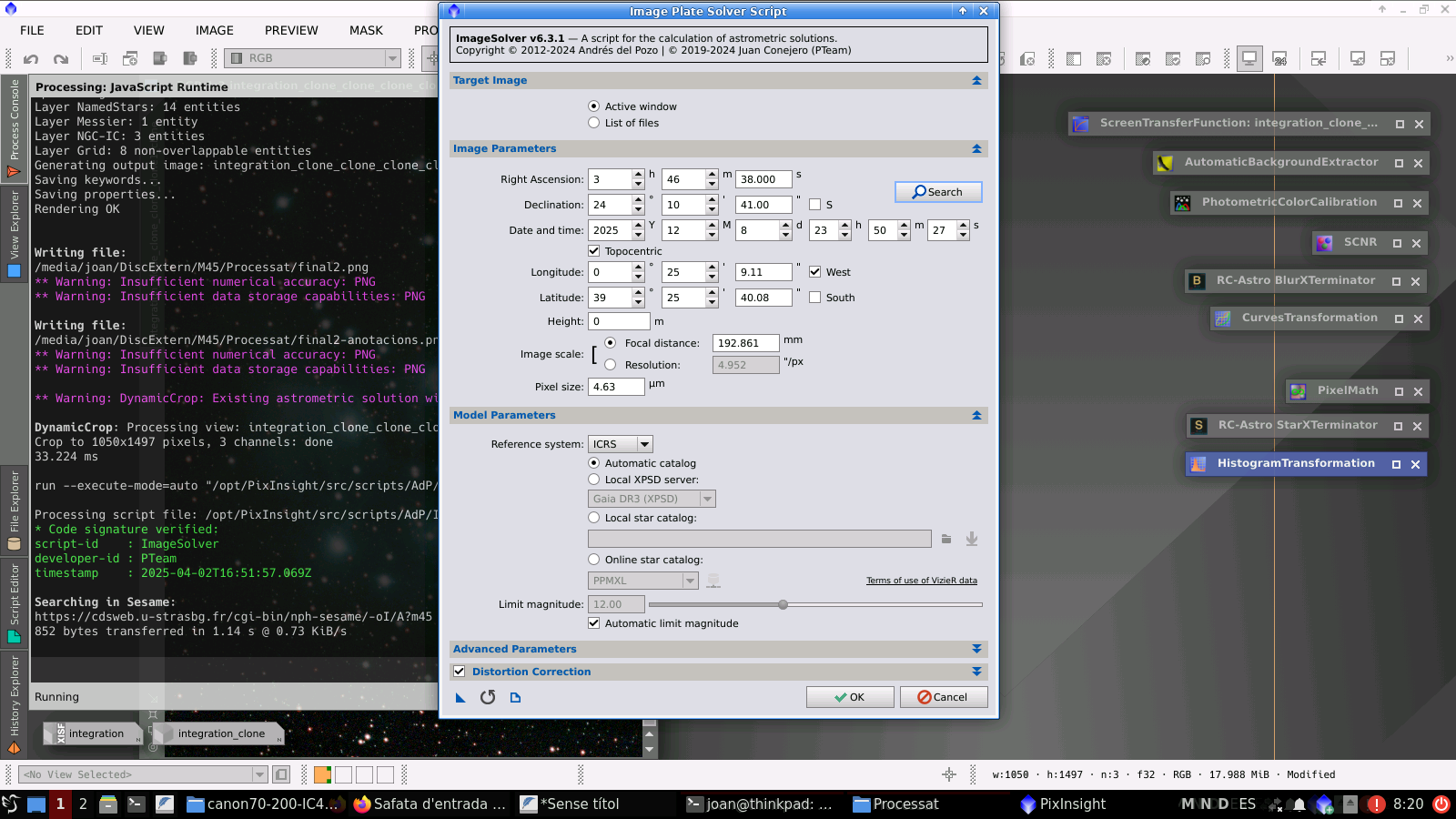 M45 amb un filtre Optolong L-Enhance