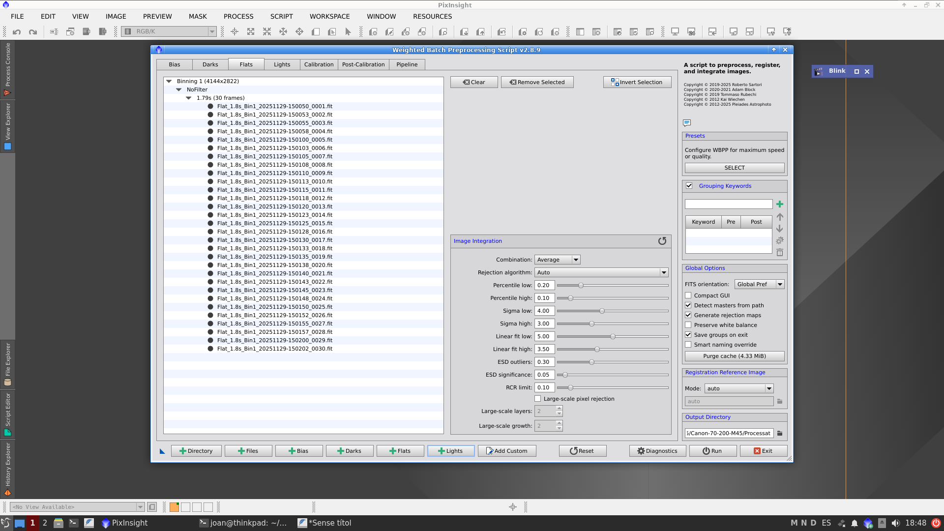 M45 amb un filtre molt restrictiu de 3nm