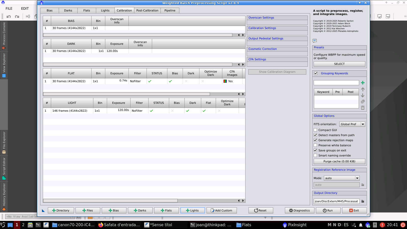 M45 amb un filtre Optolong L-Enhance