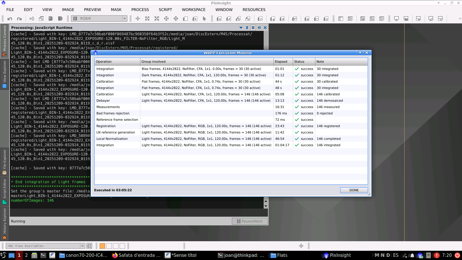 M45 amb un filtre Optolong L-Enhance