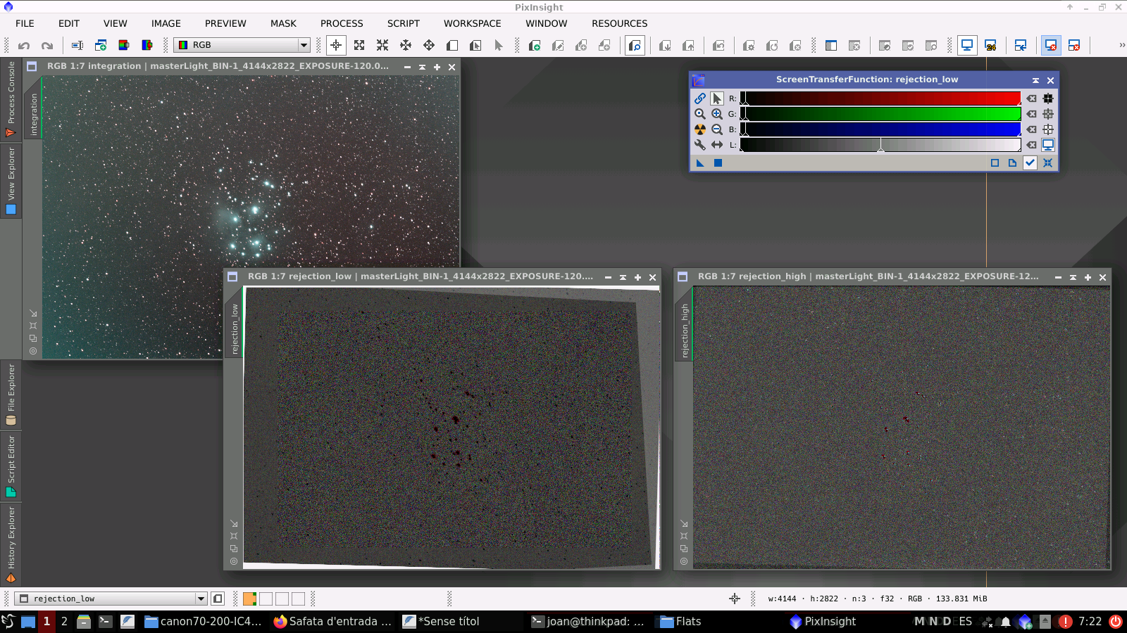 M45 amb un filtre Optolong L-Enhance