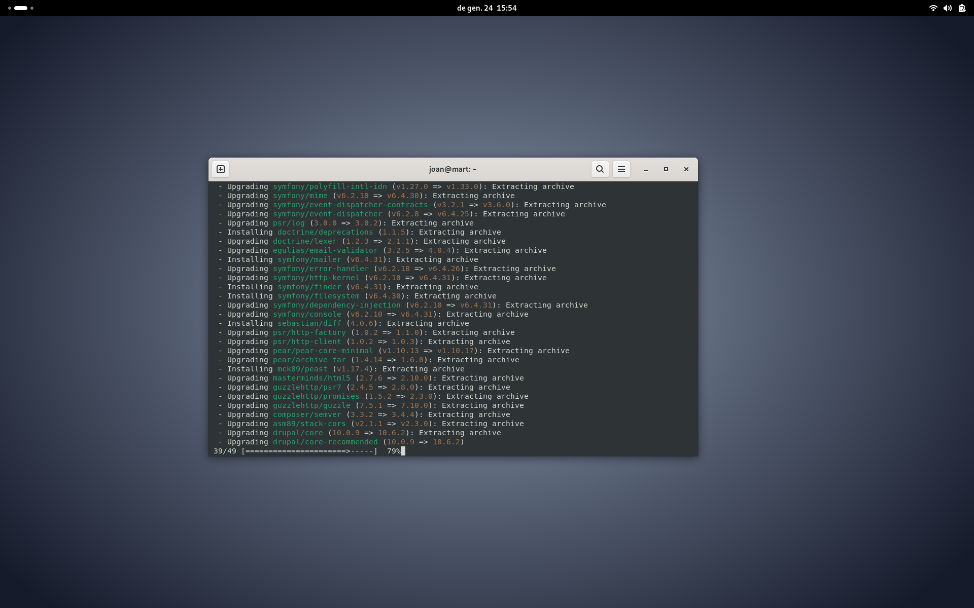 actualitzant a Drupal 10.6.2