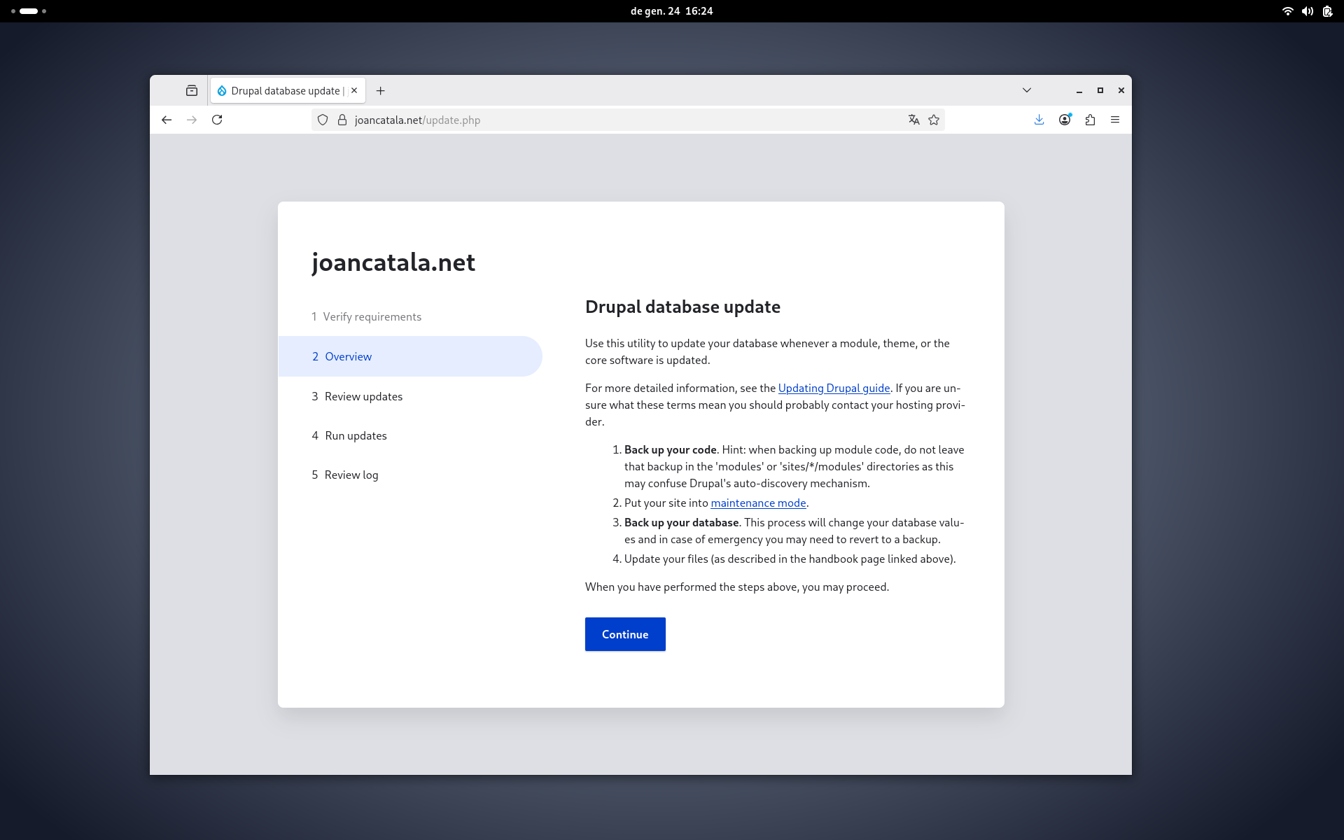 actualitzant a Drupal 10.6.2