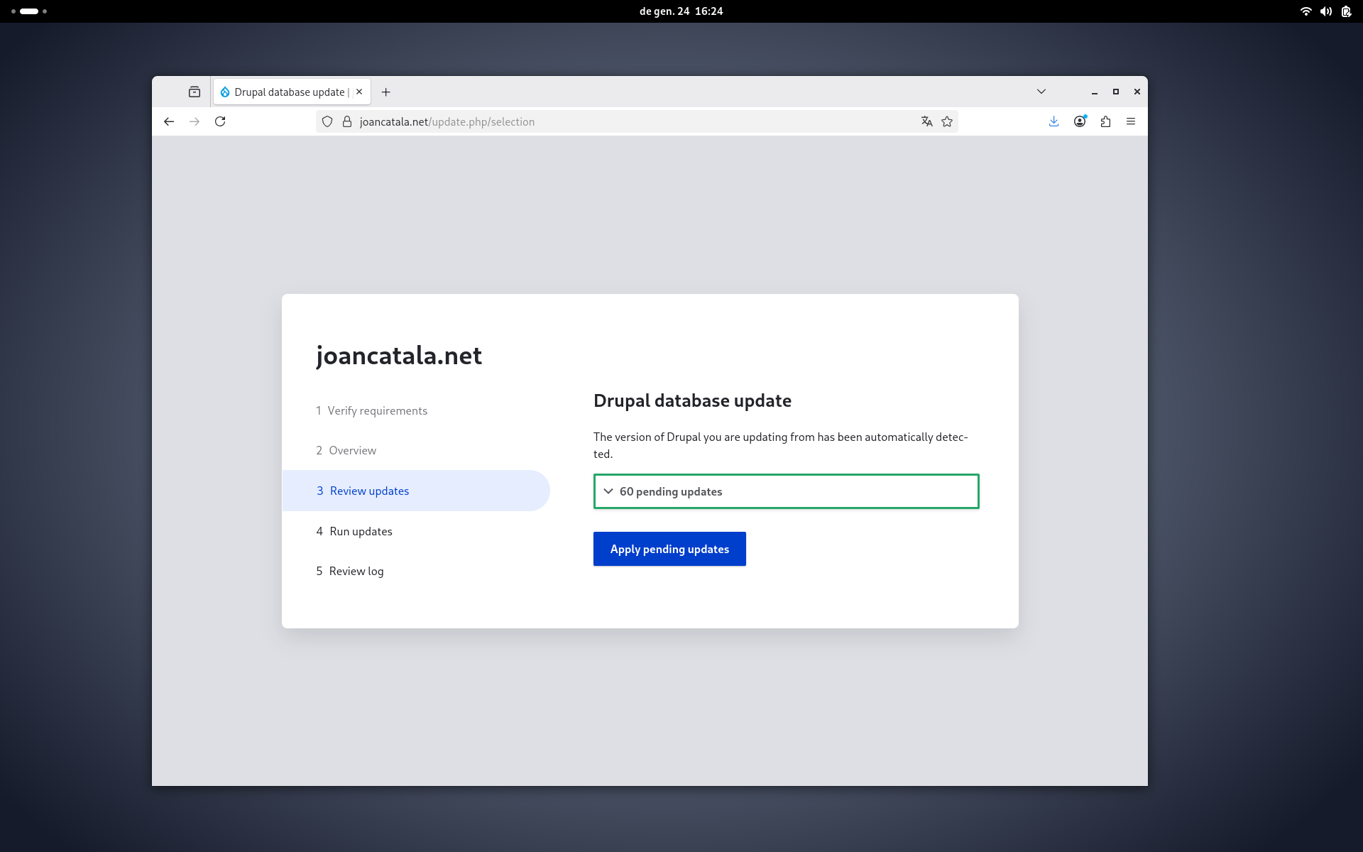actualitzant a Drupal 10.6.2