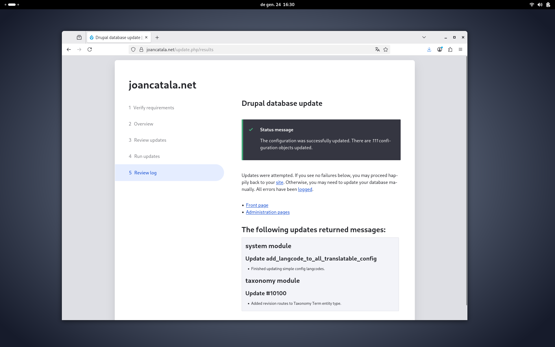 actualitzant a Drupal 10.6.2