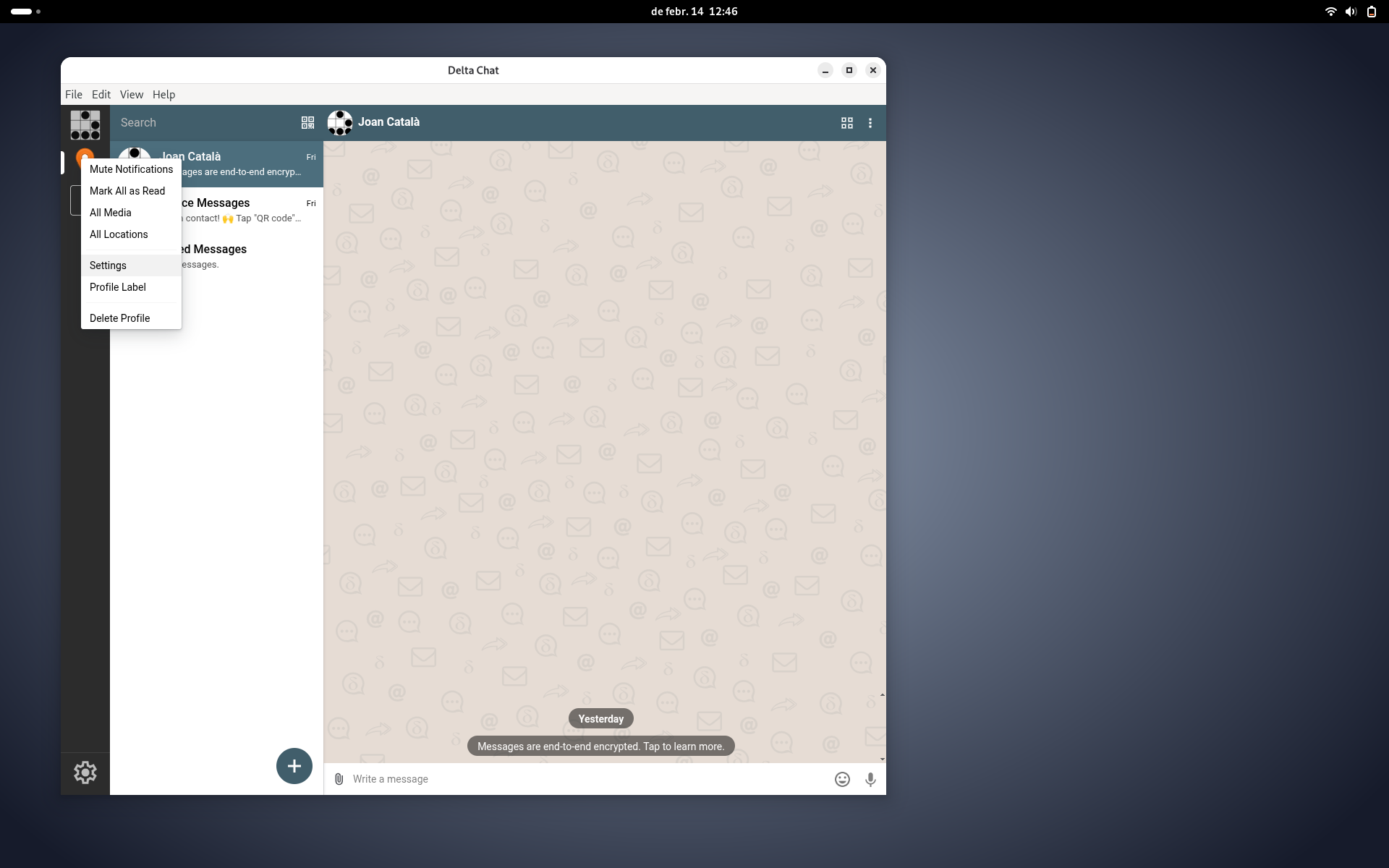 sincronitzar comptes de Delta Chat entre diferents dispositius