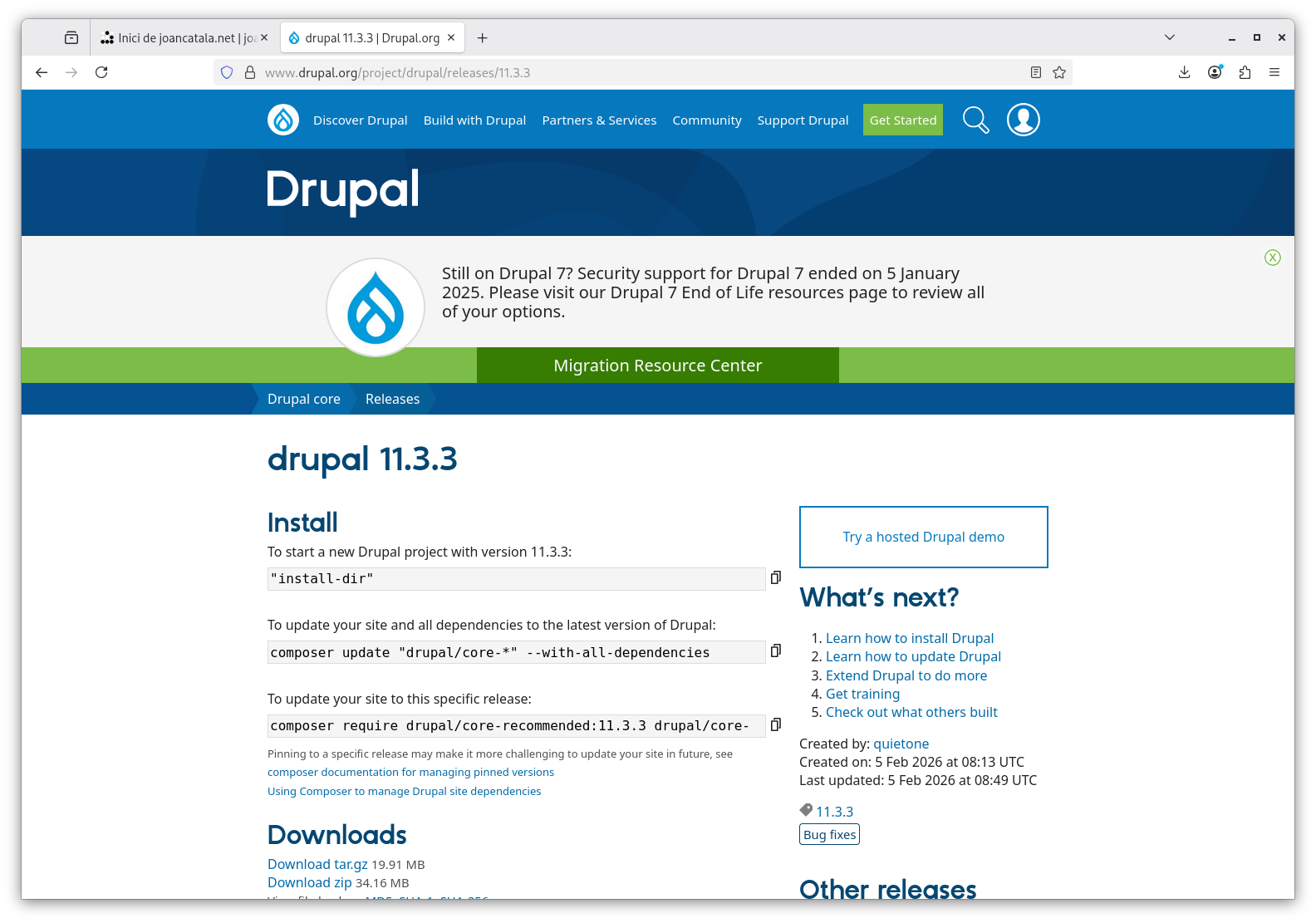 Actualització a Drupal 11