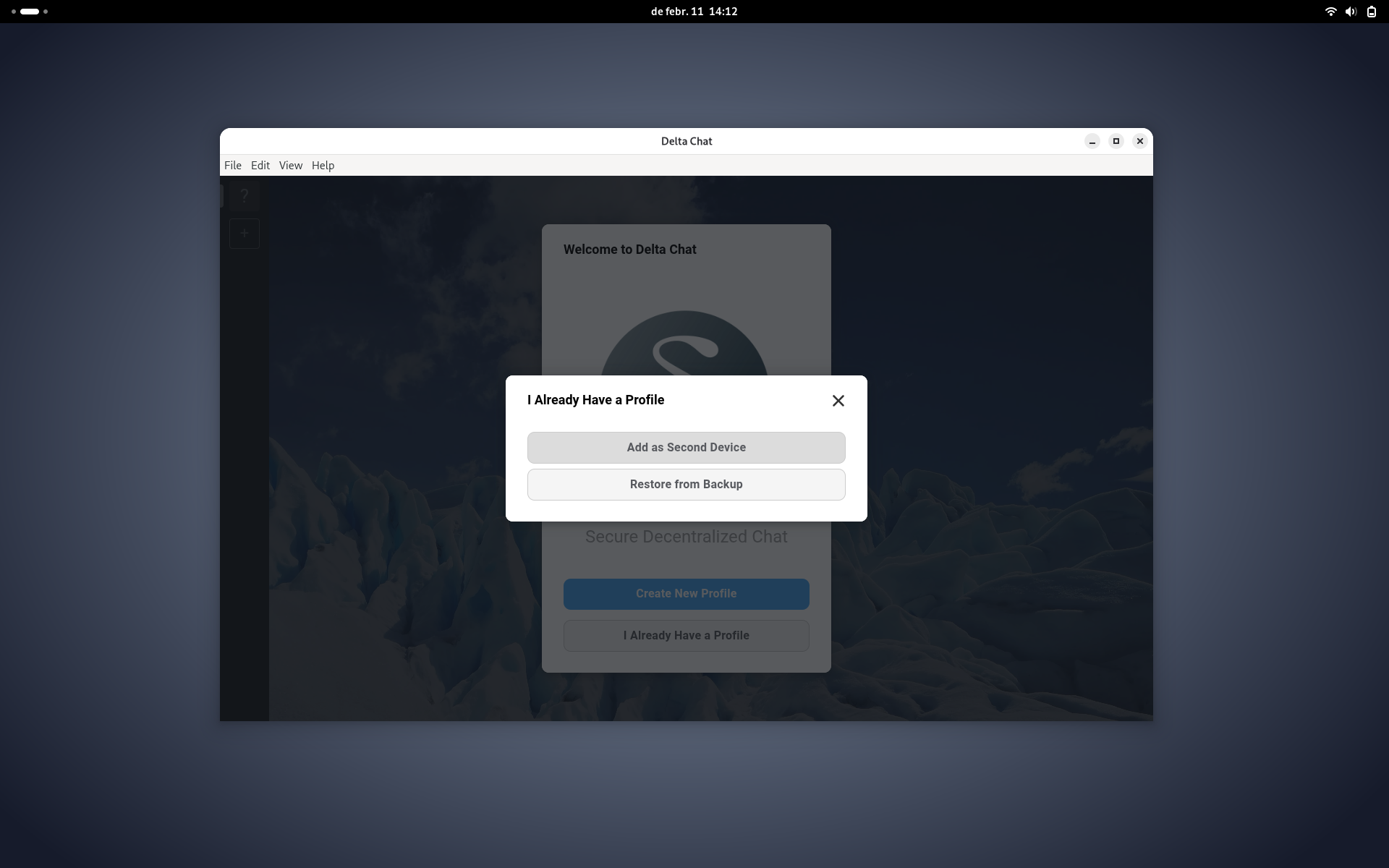 instal·lar Delta Chat a Debian 13 Trixie