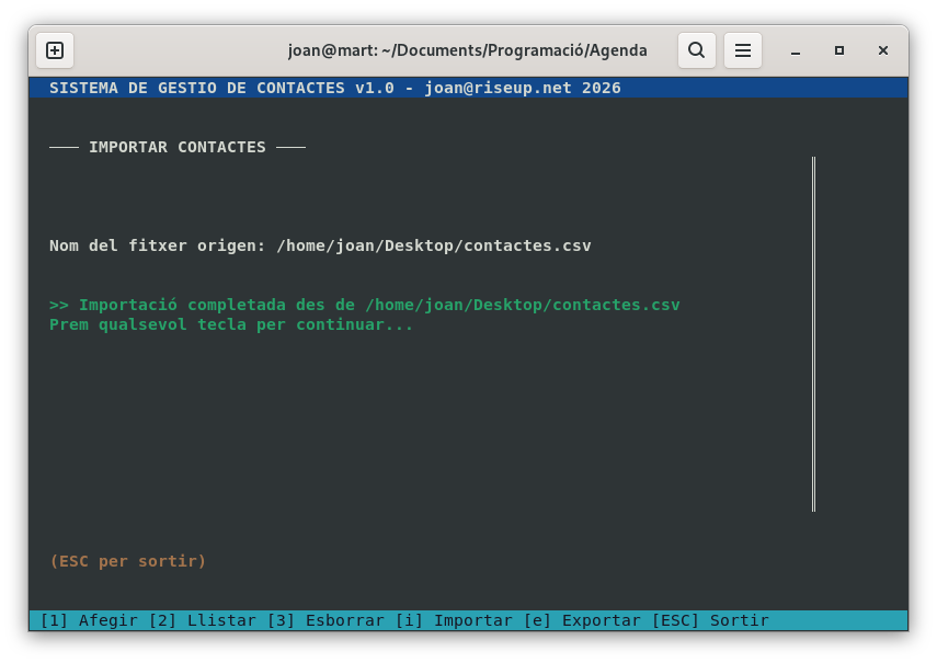 Agenda escrita en Pascal