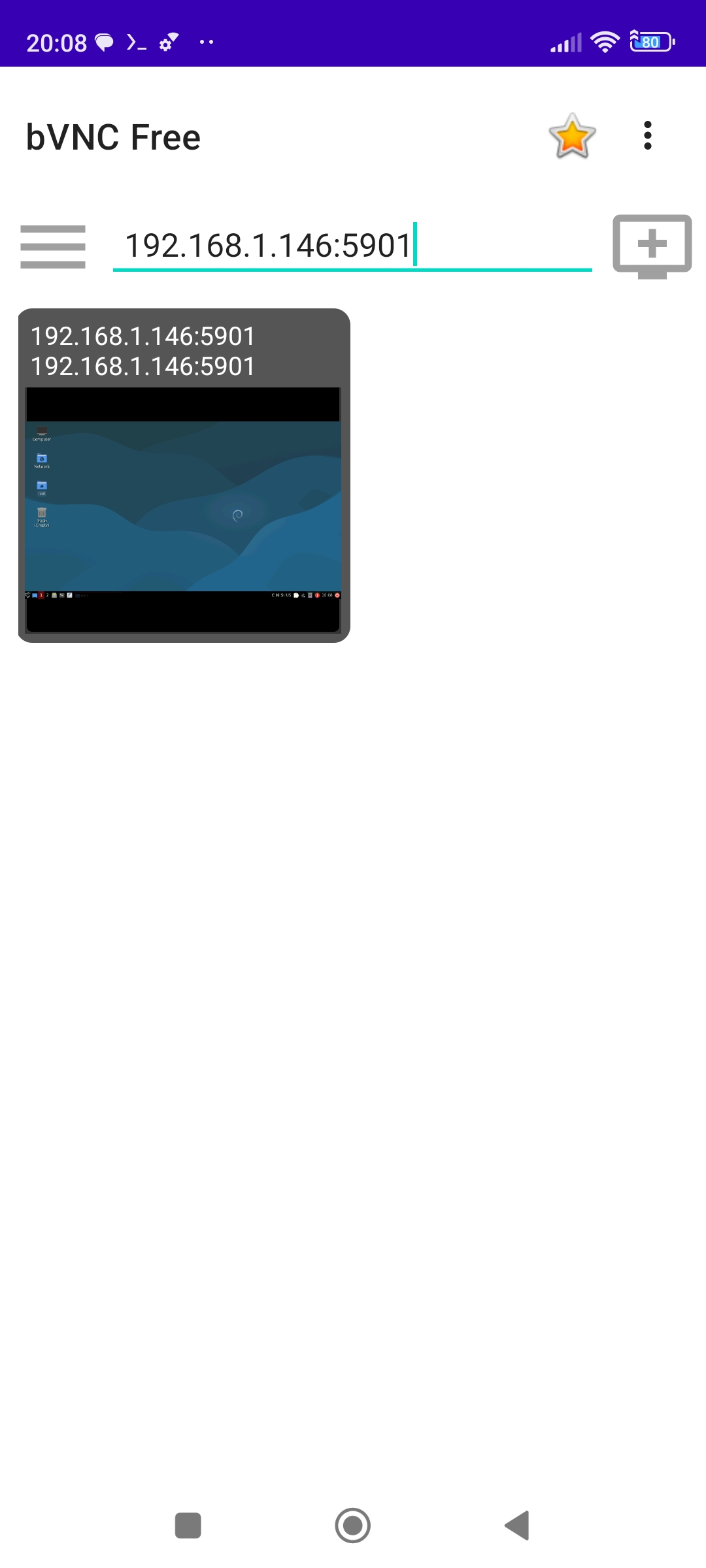 app BVNC Android i Debian GNU/Linux