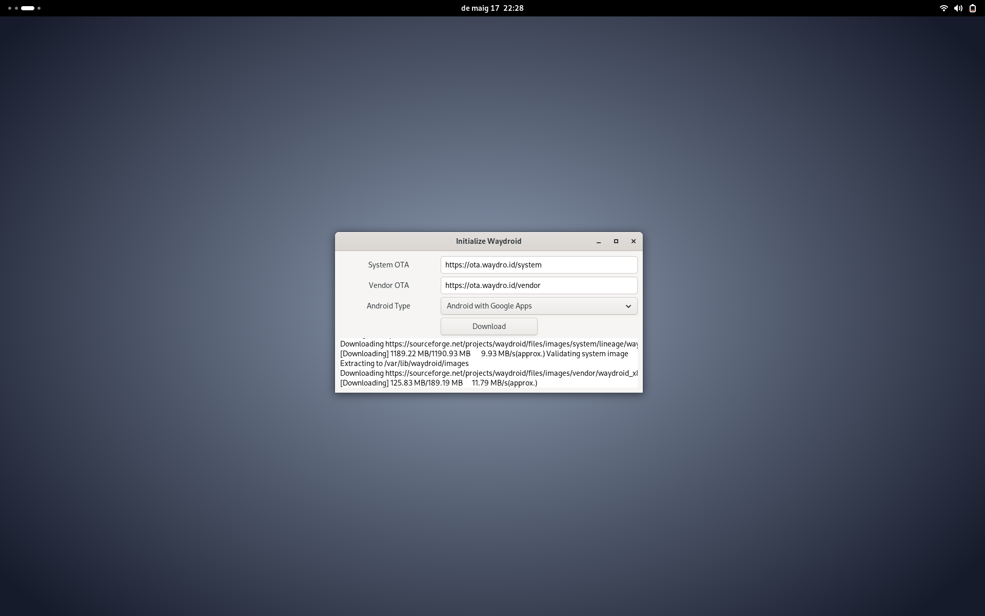 waydroid a Debian GNU/Linux 13 Trixie