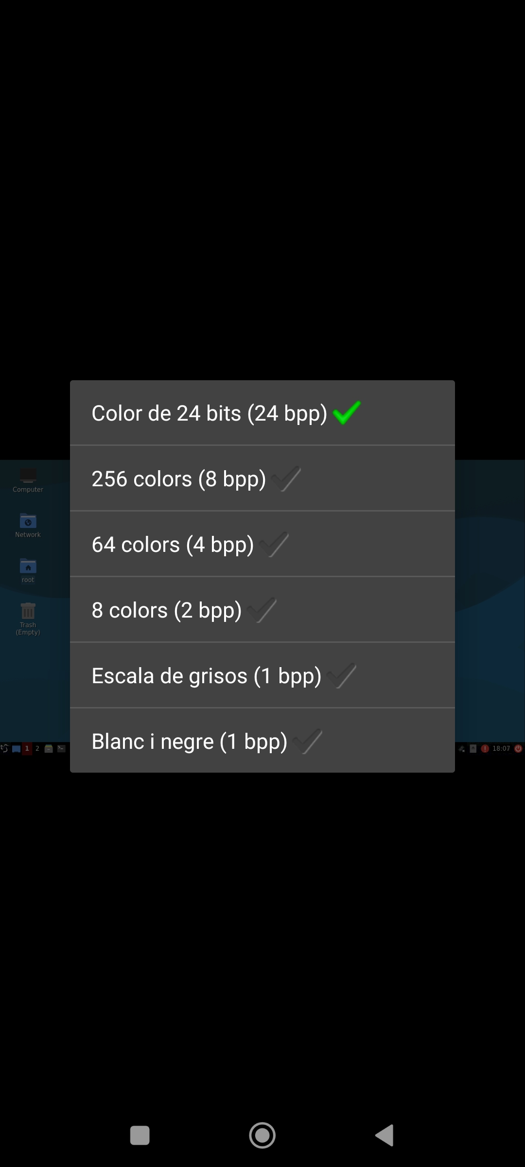 app BVNC Android i Debian GNU/Linux