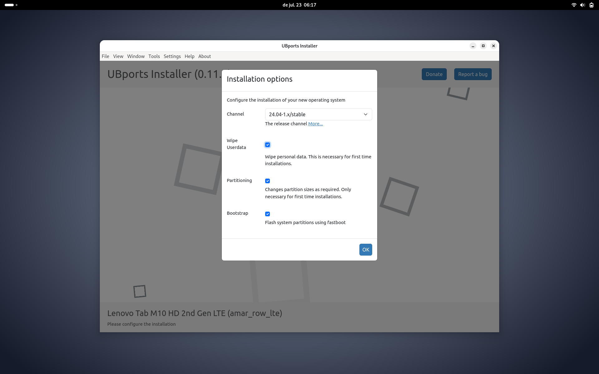Reinstal·lant Ubuntu Touch UBports
