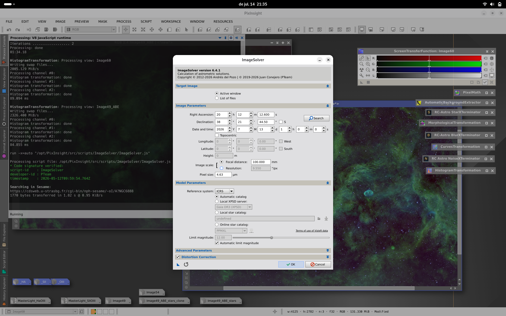 Cygnus en paleta SHO