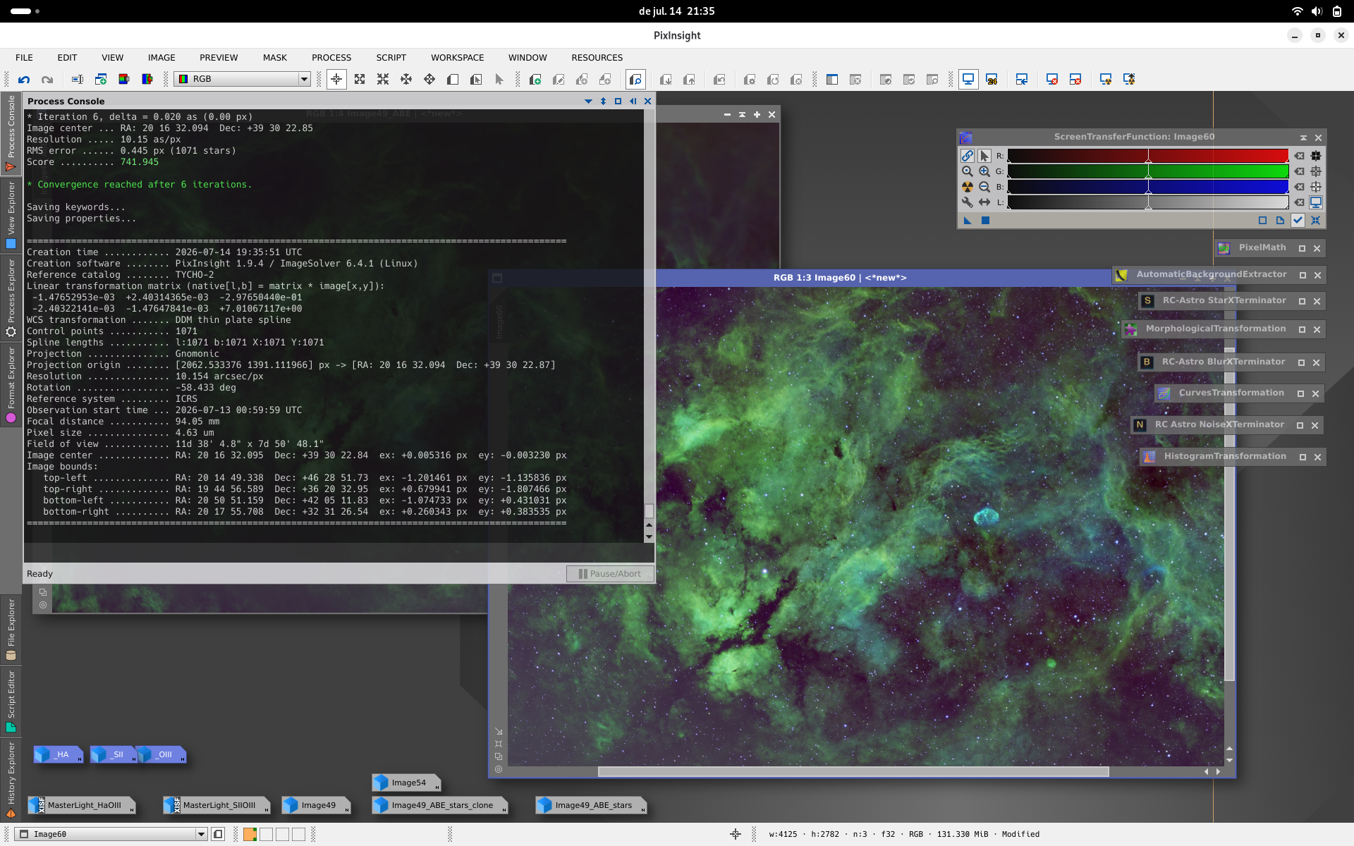 Cygnus en paleta SHO