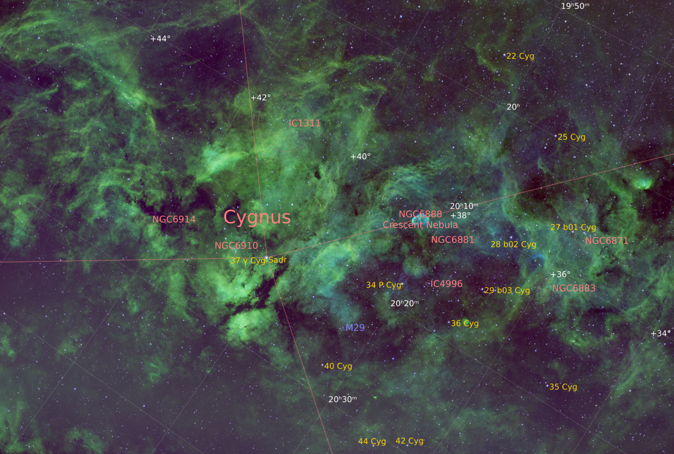 Cygnus en paleta SHO