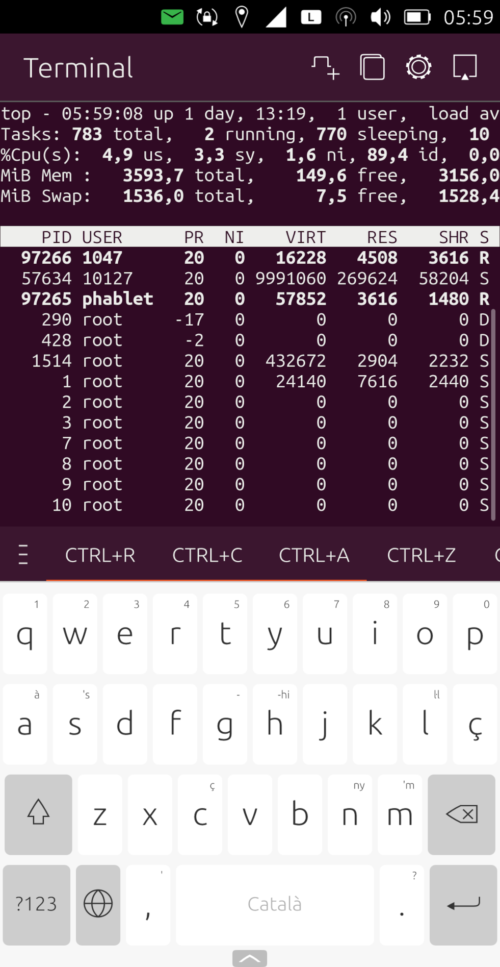 top en Ubuntu Touch