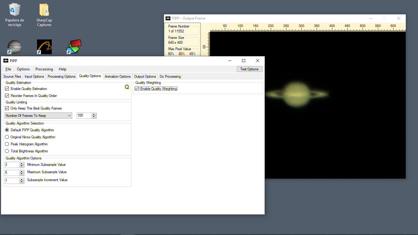 processant Saturn amb Sharpcap, pipp, AutoStakkert! i Astrosurface