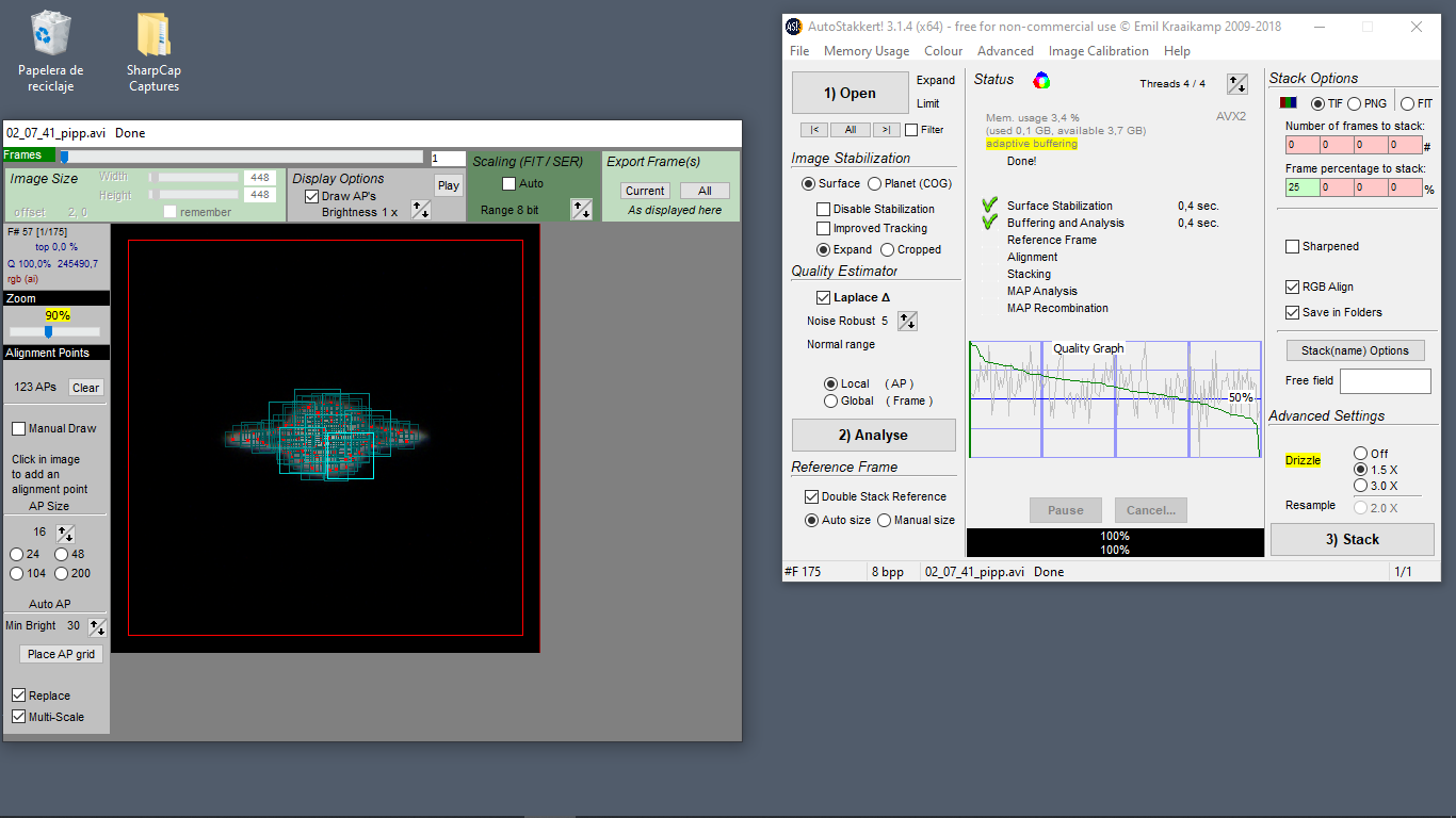 processant Saturn amb Sharpcap, pipp, AutoStakkert! i Astrosurface