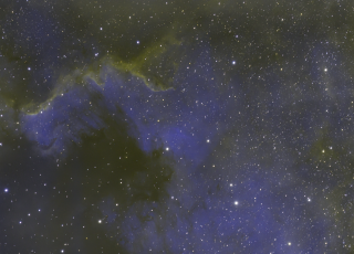 NGC 7000 banda estreta per primera vegada (Horta Sud)