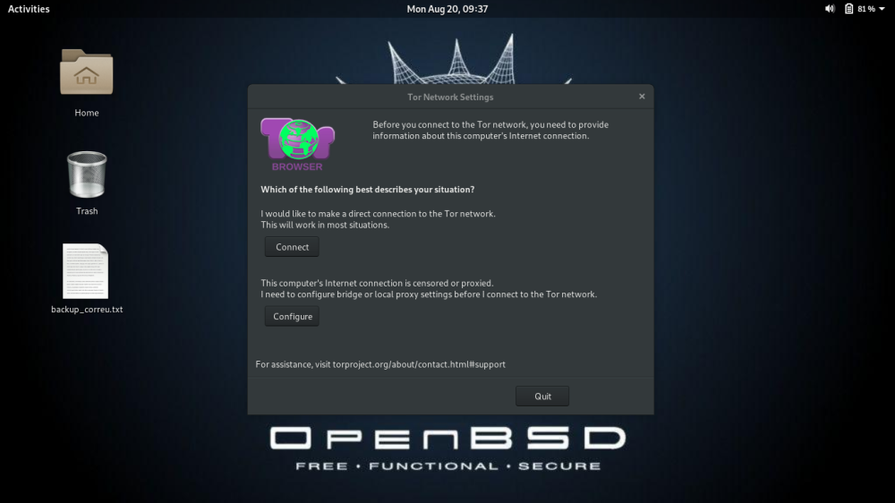 Navegant des de la xarxa Tor a OpenBSD