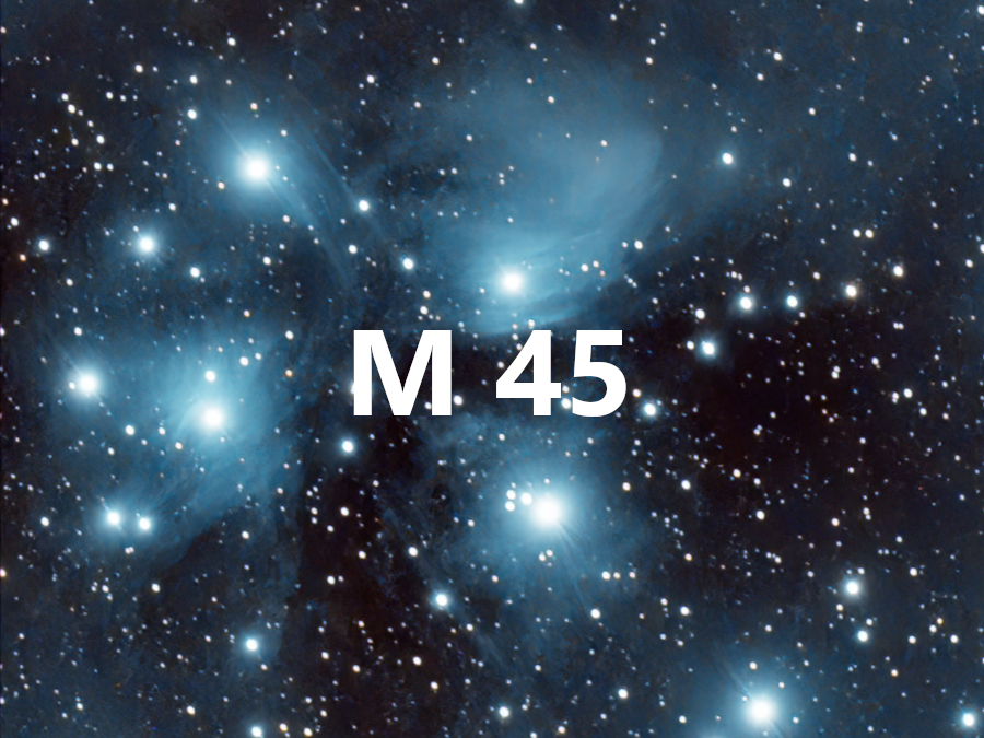M45 les Plèiades amb un filtre molt restrictiu