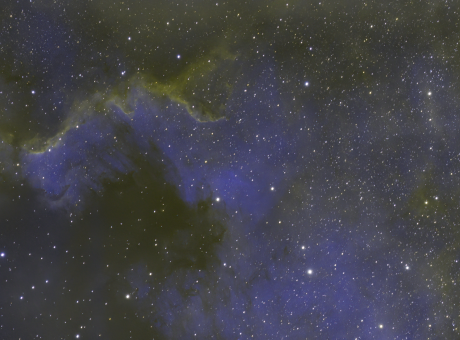 NGC 7000 banda estreta per primera vegada (Horta Sud)